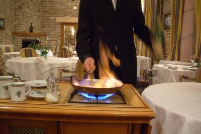 Flaming crepes